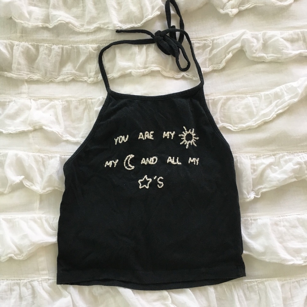 Brandy Melville Black Halter Tank